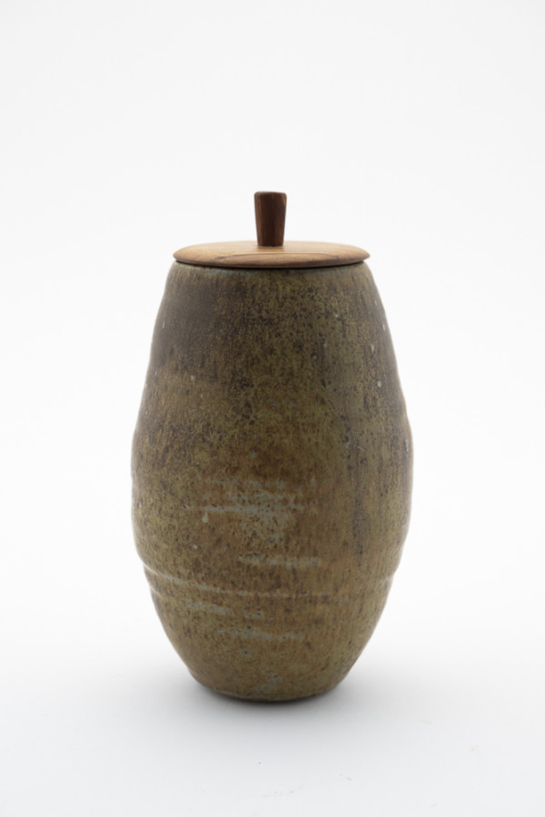 Krukke med lokk (liten brun)