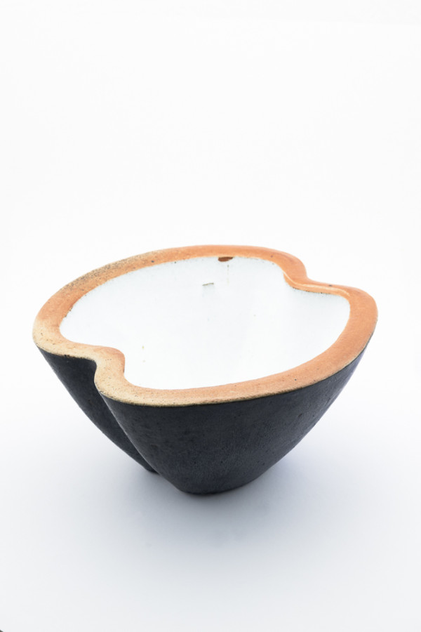 Tykk skål - Blå / Hvit